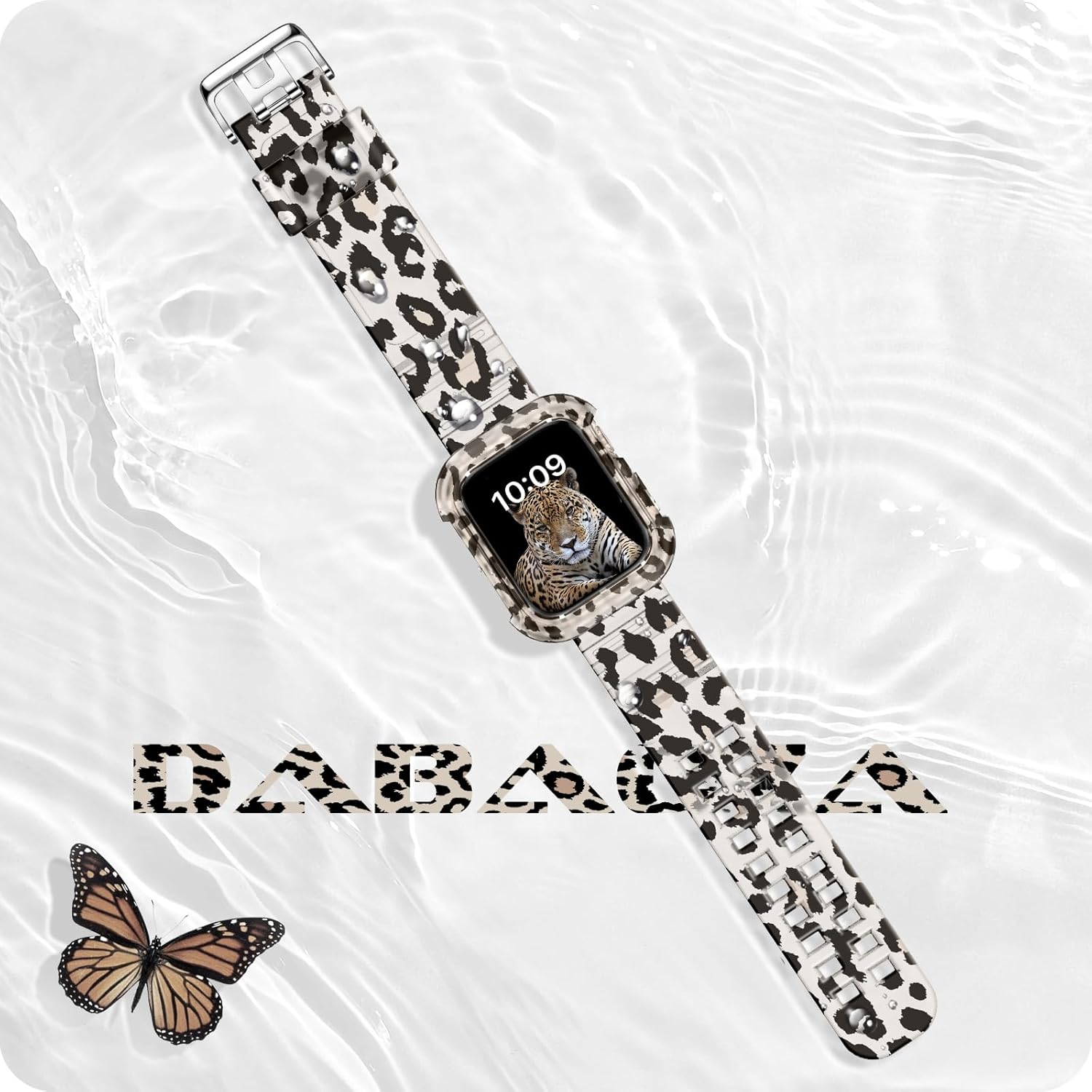 DABAOZA Compatible con Apple Watch Band transparente de 1.496 pulgadas, 1.575 pulgadas, 1.614 pulgadas, 1.654 pulgadas, 1.732 pulgadas, 1.772