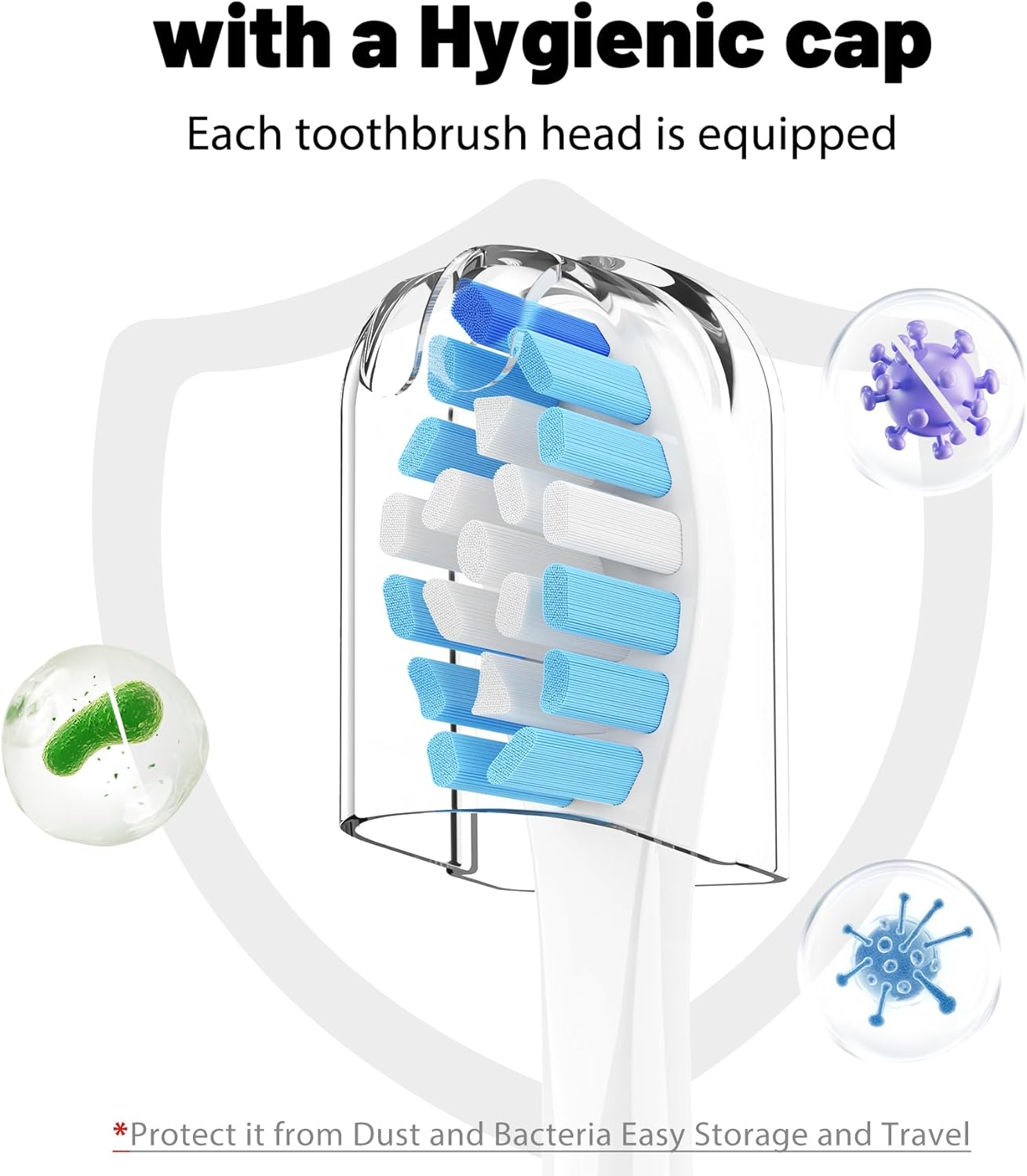 Cabezales de cepillo de dientes de repuesto compatibles con cepillos de dientes eléctricos recargables Philips Sonicare, cabezales de cepillo de