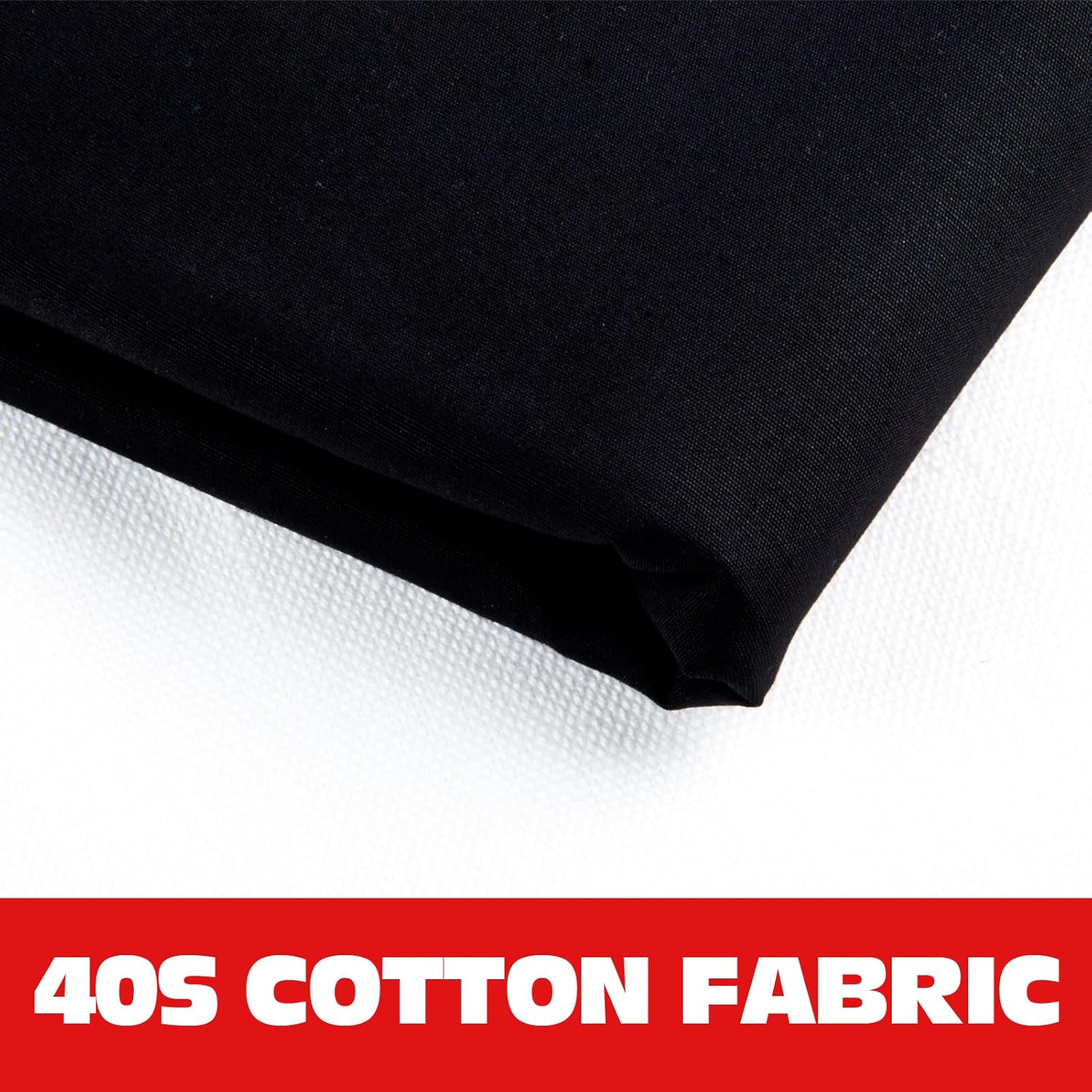 Tela de algodón 100% negro para coser por 3 yardas, tela de acolchado de 59 pulgadas de ancho, peso medio 5.8 onzas, tela de muselina por The Yard,