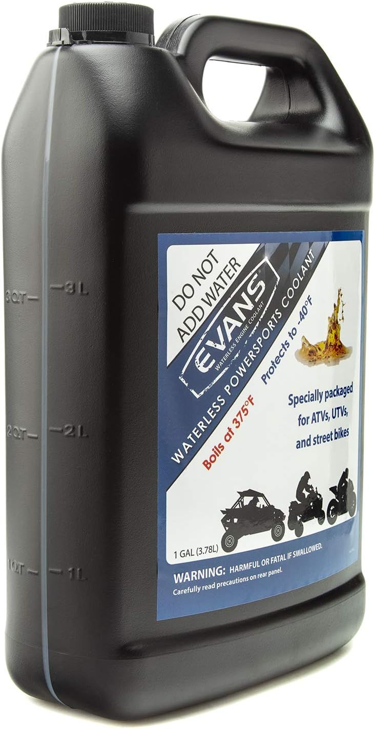 EVANS Coolant Powersports – Refrigerante de motor sin agua (galón, 1 paquete)