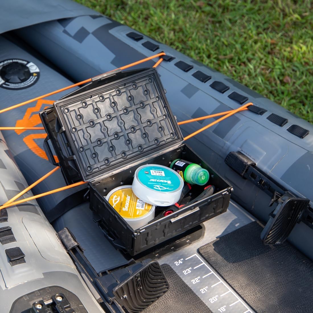 YakAttack Sistema de caja de almacenamiento de equipo de pesca apilable TracPak  Accesorios de pesca en kayak