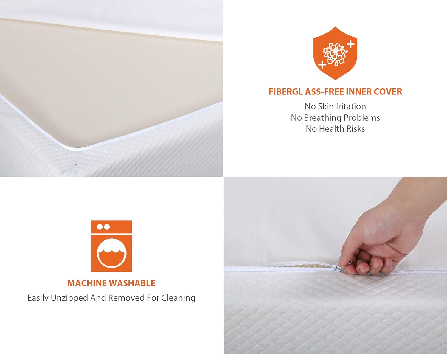 BIQWBIC Colchones tamaño Queen de 5681012 pulgadas, colchón híbrido de espuma viscoelástica de gel para sueño fresco y alivio de presión, colchón