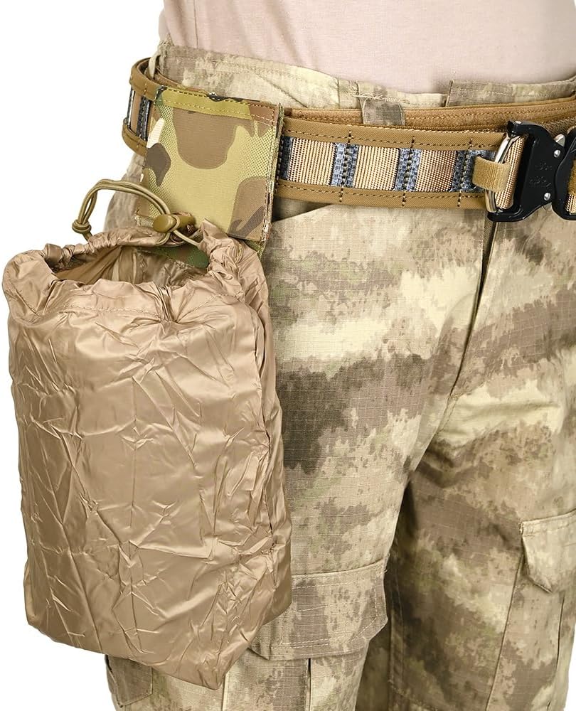 Micro Molle Dump Pouch Revista Utilidad Bolsa plegable Ultraligero Dump Pouch Battle Duty Belt Dump Pouch Soft Roll UP plegable MAG bolsa