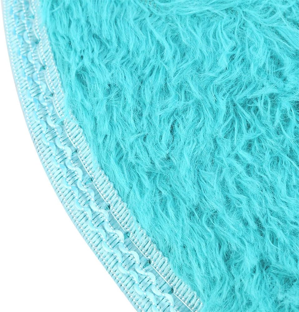 Scceatti Alfombras de baño mullidas, alfombras de baño azules, alfombra de ducha súper suave, alfombra de área lanuda para el hogar, dormitorio,