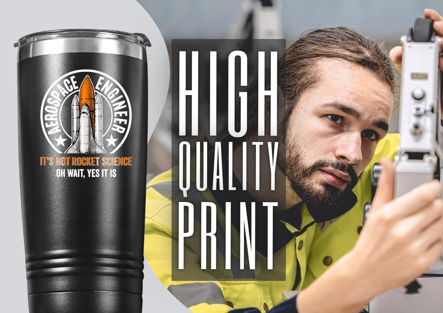 Onebttl Regalos aeroespaciales para hombres, 20 onzas, regalos espaciales, vaso de acero inoxidable con tapa, taza de café de viaje con aislamiento