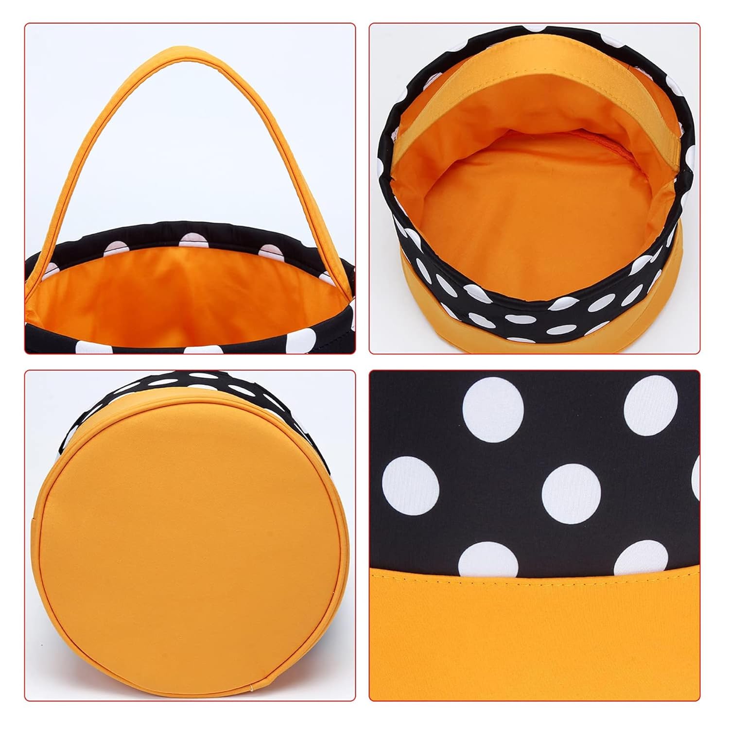 Cubo de dulces de Halloween, bolsa de dulces de Halloween, bolsa de lona para Halloween, cesta de calabaza y calavera a rayas con asa para niños,