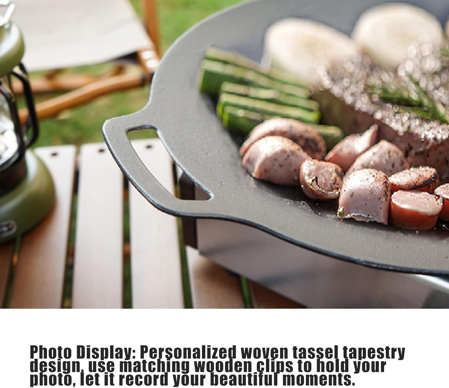 TOPINCN Sartén para barbacoa, sartén coreana para barbacoa, bandeja redonda antiadherente de hierro fundido para panqueques de cerdo al aire libre