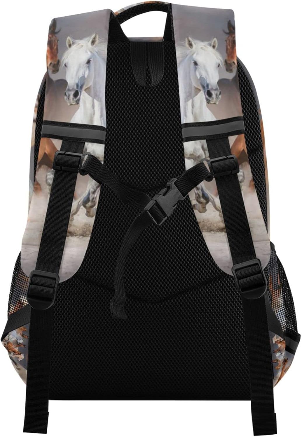 Mochilas de caballo Mochila escolar Caballos Niños Bolsas escolares 3D Animal Print Estudiante Primaria 3rd 4th 5th Grade, B001, Mochila