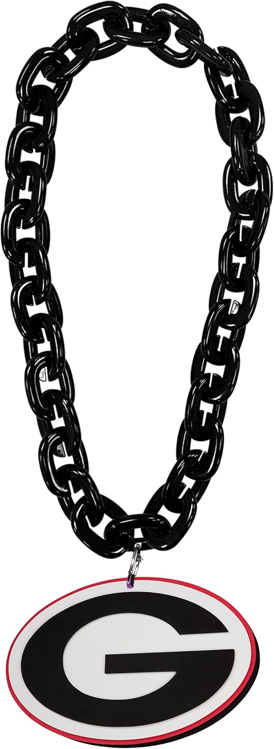 aminco Georgia Bulldogs – Cadena de abanico, color negro, Plástico, No es una piedra preciosa