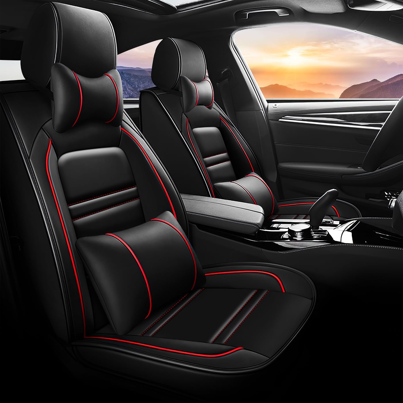 Fundas de asiento de automóvil para Dodge Charger 2006-2023, fundas de cuero de 5 asientos, fundas de asiento delantero y trasero, resistentes al