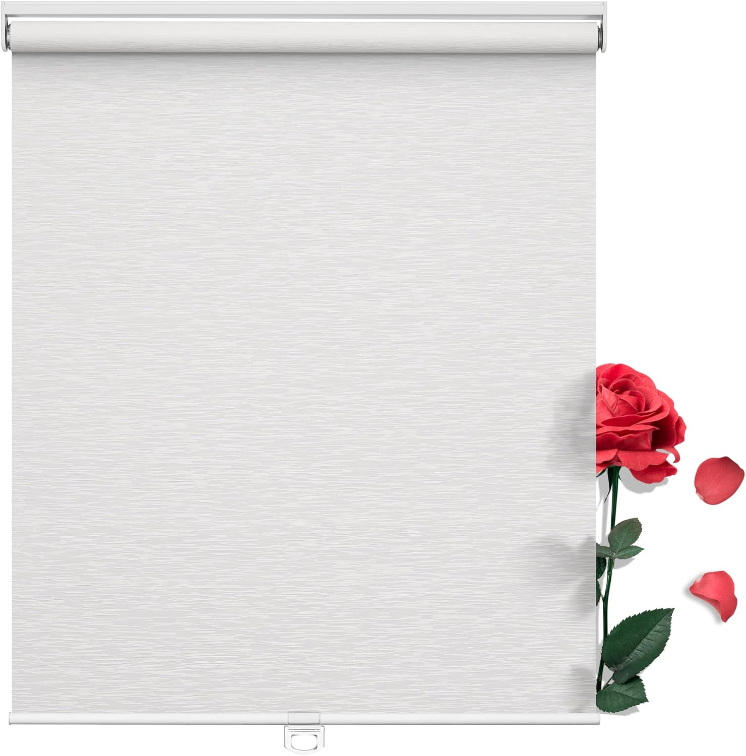 Boolegon Persianas enrollables con filtro de luz para ventana, sin cordón, de jacquard a rayas, aislamiento térmico, protección UV, ahorro de