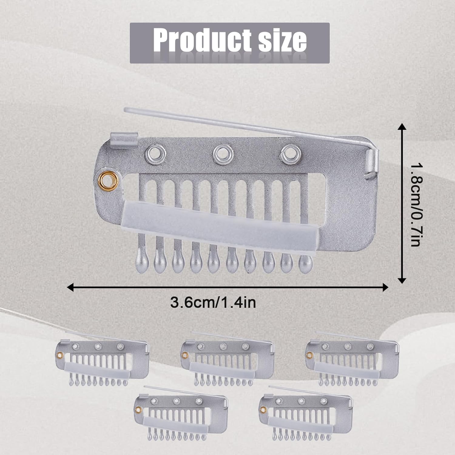 XIHIRCD 6 clips Chunni con pasadores de seguridad, clips de peluca ocultos de acero inoxidable con pasador de seguridad, clips de agarre Chunni
