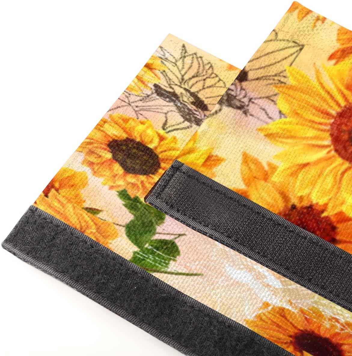 Pardick Juego de 2 fundas para manija de puerta de refrigerador, diseño floral, floral, lavable, para nevera, lavavajillas, Mocrowave, horno,