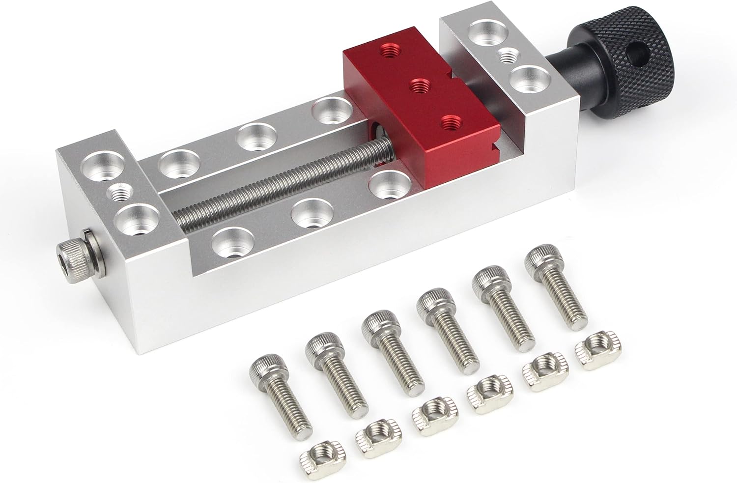 RATTMMOTOR Mejora de la abrazadera de tornillo de banco del router CNC, máquina grabadora DIY de alta precisión abrazadera de sujeción mini tornillo