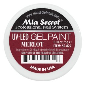Mia Secret Sistema de uñas profesional UVLED Gel Paint – 0.18 oz (Merlot) Mia Secret Sistema de uñas profesional UVLED Gel Paint – 0.18 oz (Merlot)