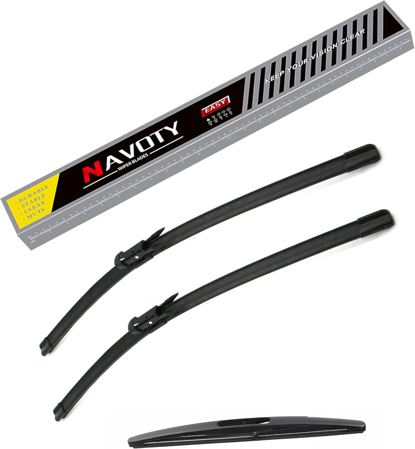 Juego de 3 limpiaparabrisas de repuesto para Chevrolet Aveo 2012-2017Holden Barina 2011-2017Chevrolet Sonic 2012-2017, 26 + 15 + 11 pulgadas (juego