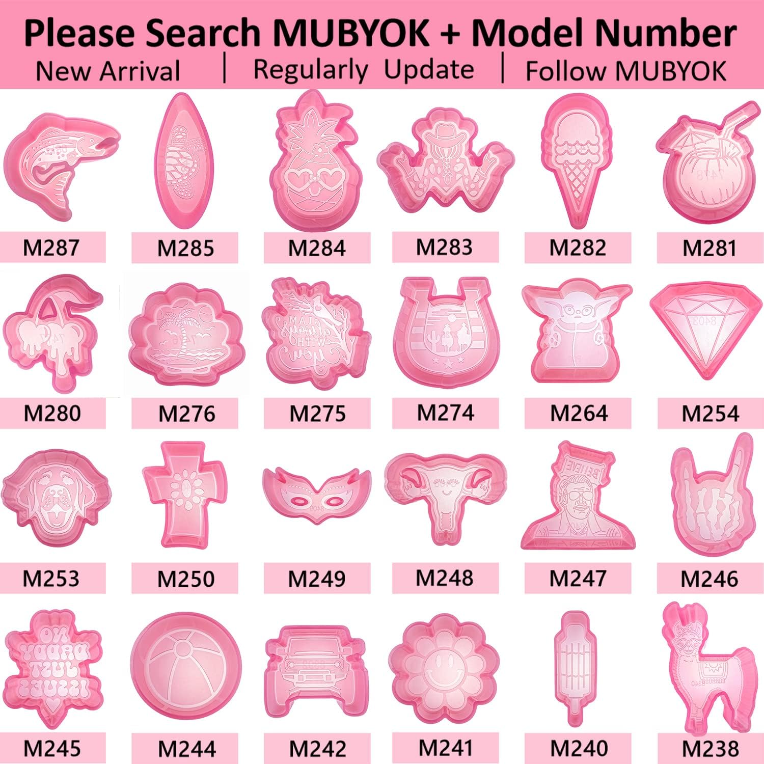 (300 diseños opcionales) MUBYOK M106 BUT,DID You die – Molde de silicona Freshie para hornear perlas de aroma para automóvil, suministros de freshie