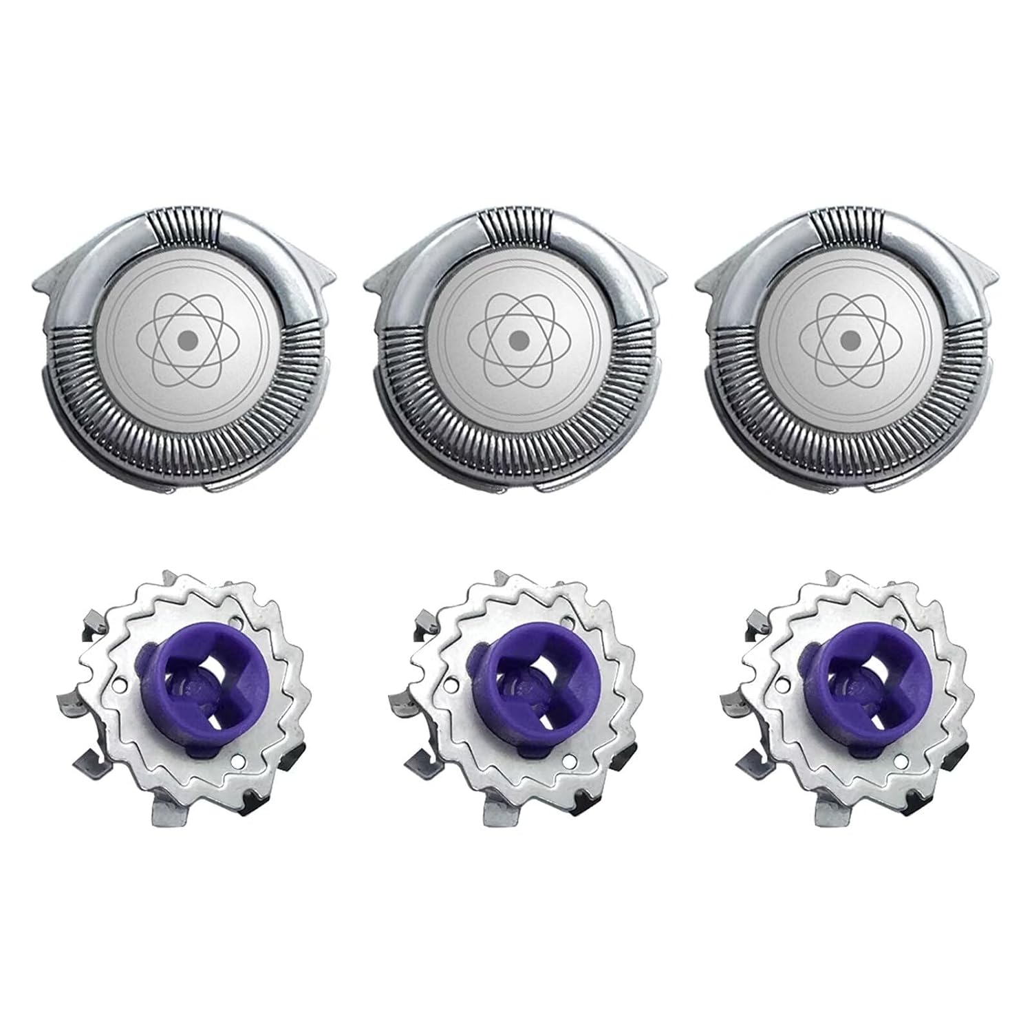 3X HQ8 Replacement Shaver Heads for Norelco Philips Philips Norelco Series 7100, 7200, 7300, 7700, 7800, 8800, PTAT700, PTAT800 & Aquatec Electric