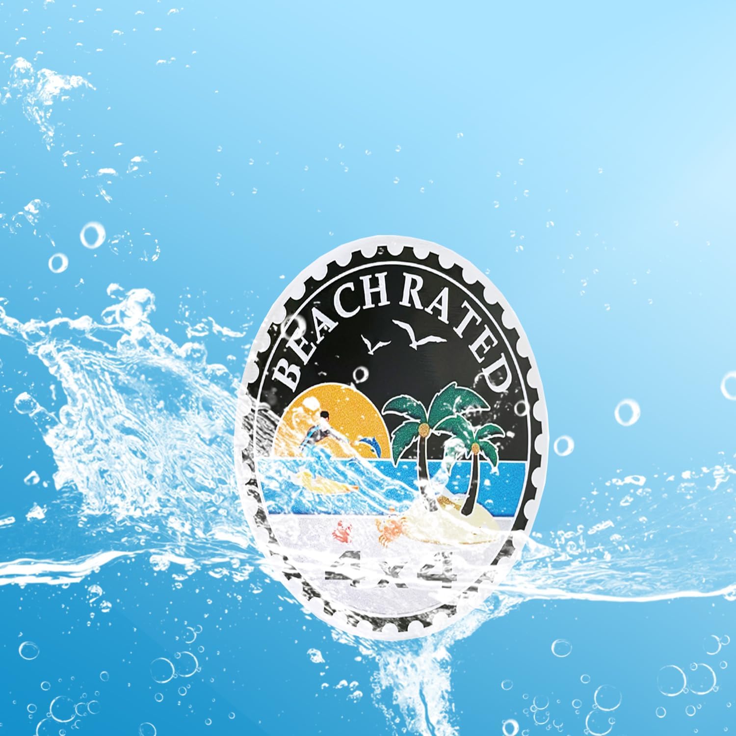 2 insignias de playa clasificadas para automóvil, insignias de metal para automóviles de 4 x 4, insignias de metal redondas 3D, calcomanías de