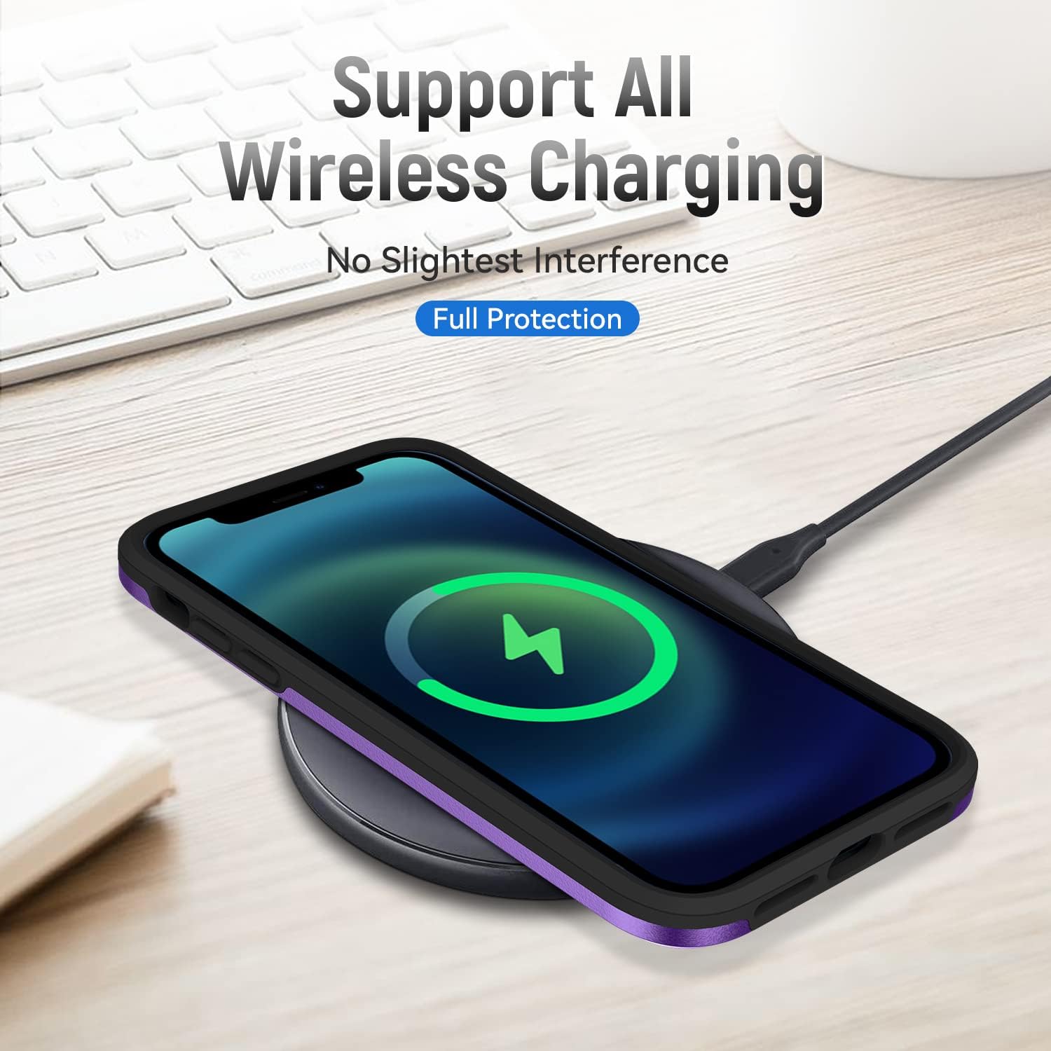 Asuwish Funda para iPhone XR 6.1 con protector de pantalla de vidrio templado y delgada híbrida de cuerpo completo para iPhone XR iPhone10R i Phonex