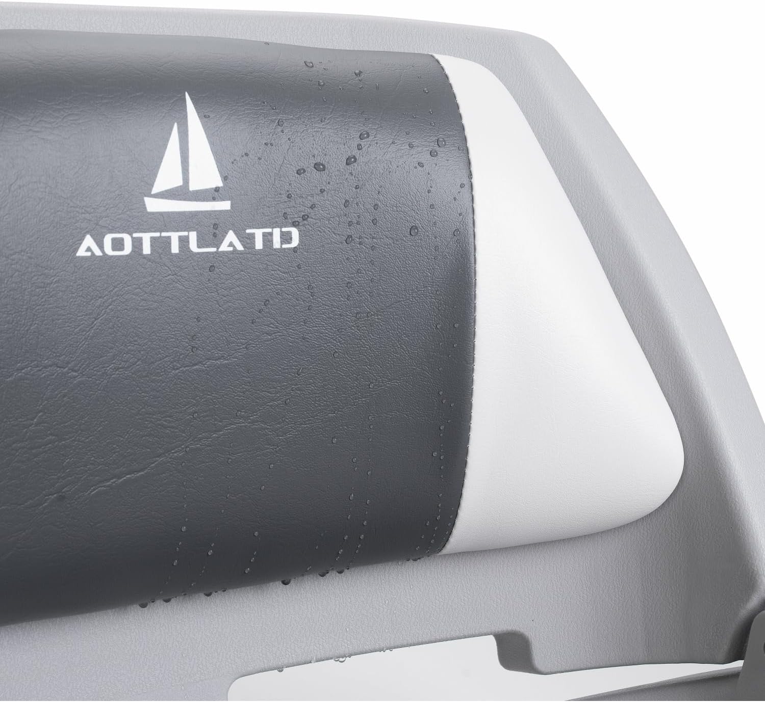 Asiento deportivo prémium para barcos de pesca, color gris y blanco