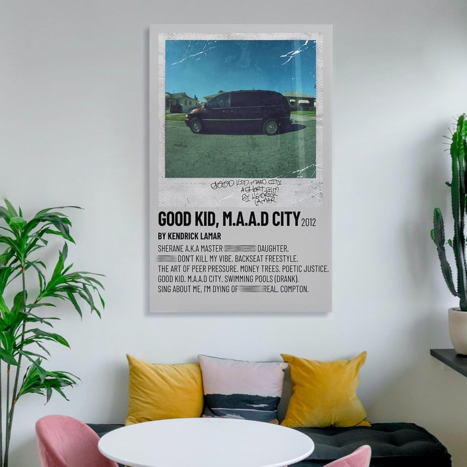 ARSHUN Póster de álbum de música Kendrick Lamar Good Kid MAAD City HD, impresiones en lienzo para pared, decoración estética de habitación, 12 x 18