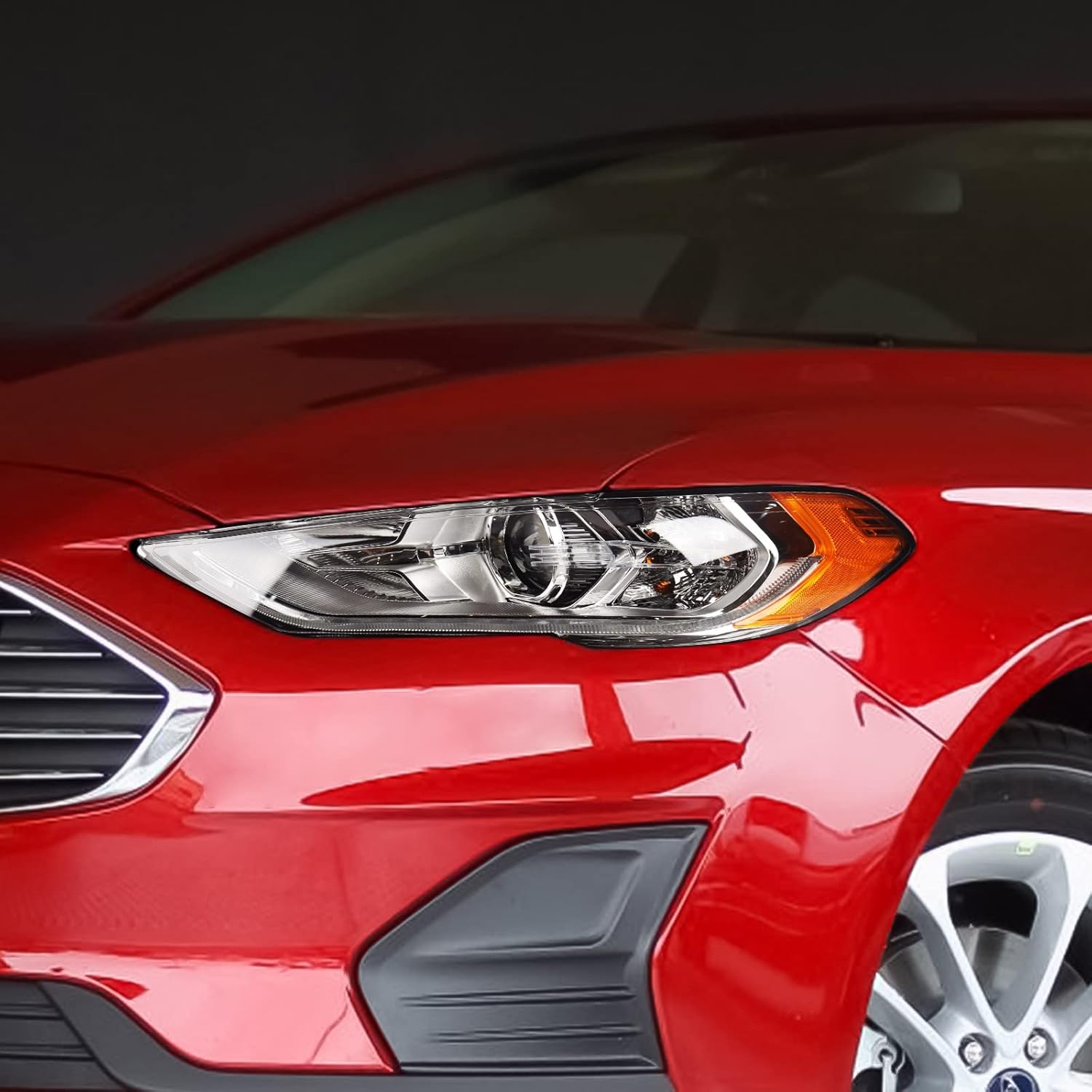 Para Ford Fusion Faro Asamblea 2017 2018 2019 2020 Proyector halógeno Reemplazo de la carcasa cromada Lámpara delantera izquierda lado del conductor