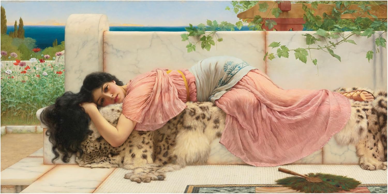 Trademark Fine Art Lienzo decorativo para pared, colección Masters ‘When The Heart Is Young John William Godward’, arte de pared para sala de estar,