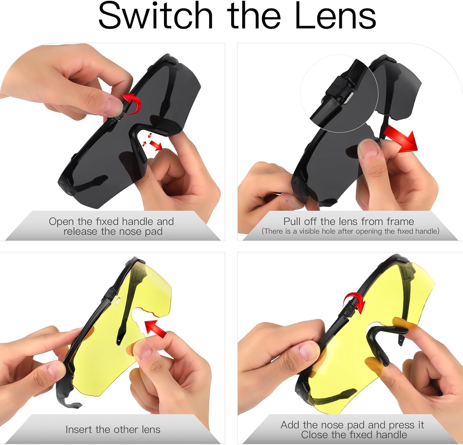 Outdoramic Anteojos de seguridad antivaho  Gafas tácticas, protección ocular de disparo, gafas de Airsoft para hombres