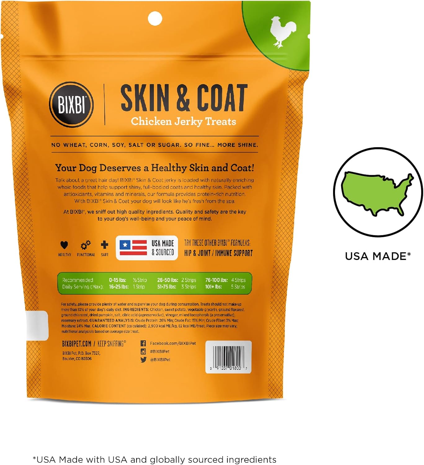 BIXBI – Golosinas para perros totalmente naturales, soporte para piel, inmune y articulaciones, sabor salmón, res y pollo