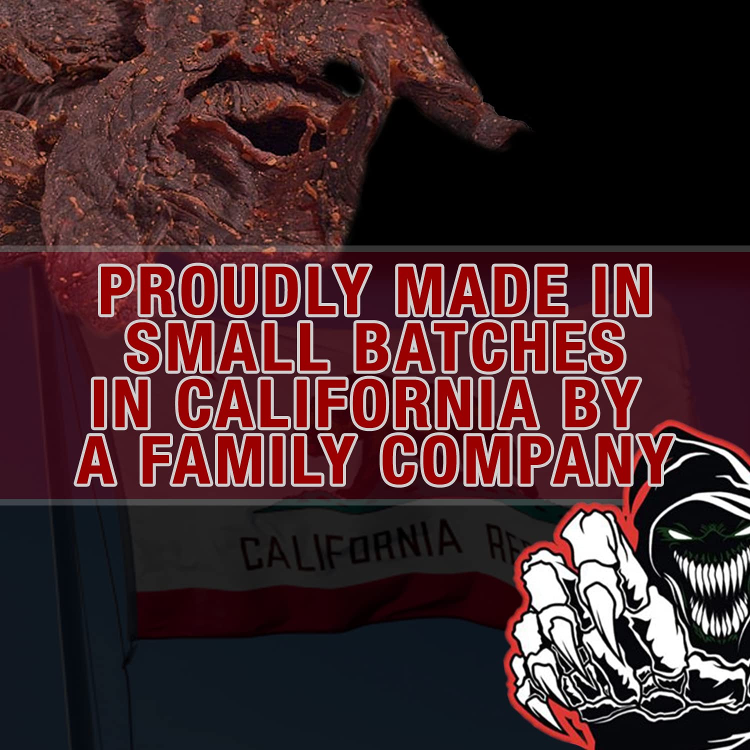 “Creeping Ghost” Carolina Reaper Jerky Beef Three – Bolsas de 3 onzas The Reaper es la pimienta más caliente del mundo. Dulce con calor
