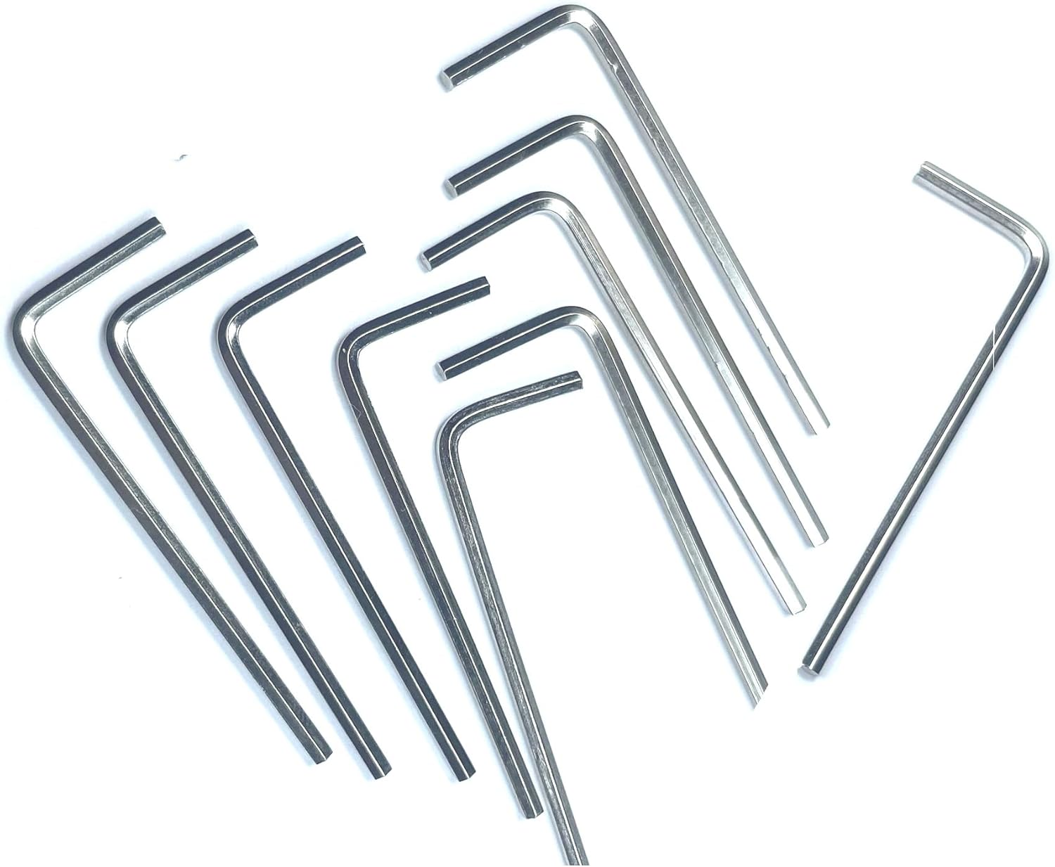 ZDingTech Juego de 10 llaves Allen de 564, juego de llaves hexagonales de 564 pulgadas, llave de puerta Allen en forma de L con brazo largo.