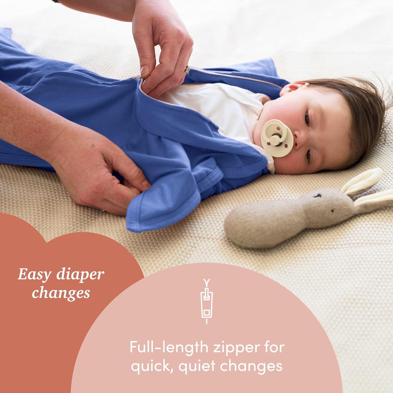 SleepingBaby Zipadee-Zip – Manta de transición para bebé con cremallera, cómoda manta espaciosa para cambiar pañales fácilmente, ClassicBoy, XL