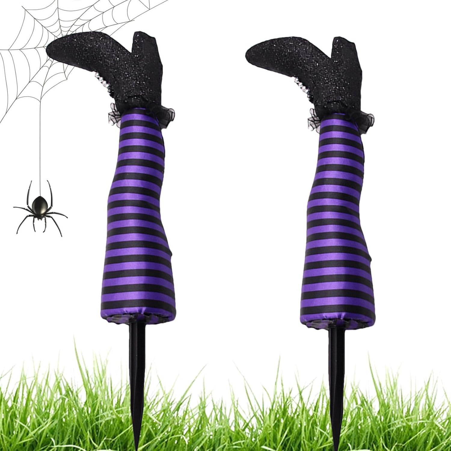1 par de patas de bruja de Halloween de 18 pulgadas al revés para patas de bruja malvada  Estacas de patas y pies de brujas, estacas de Halloween,