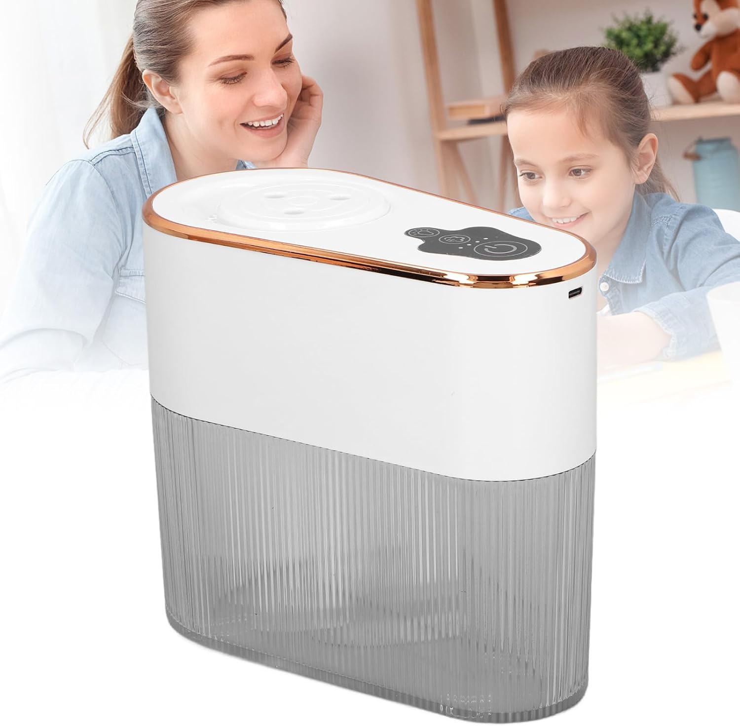 Humidificación de gran volumen de niebla con carga USB, comodidad de carga USB, tecnología de triple pulverización, uso multifuncional, luz colorida