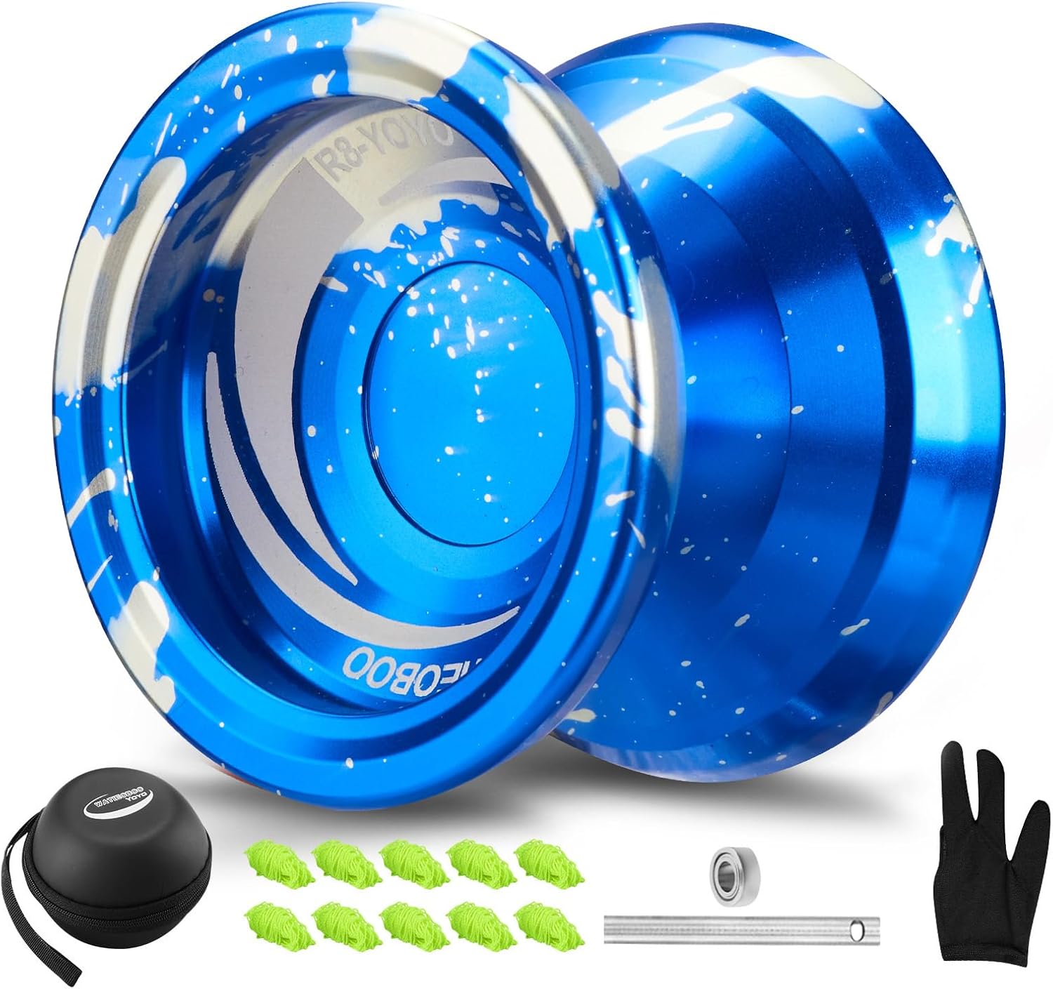 WATIEOBOO R8 Responsive Yoyo Professional, Yoyo de metal para niños y adultos principiantes, rodamiento Yoyo de repuesto que no responde para