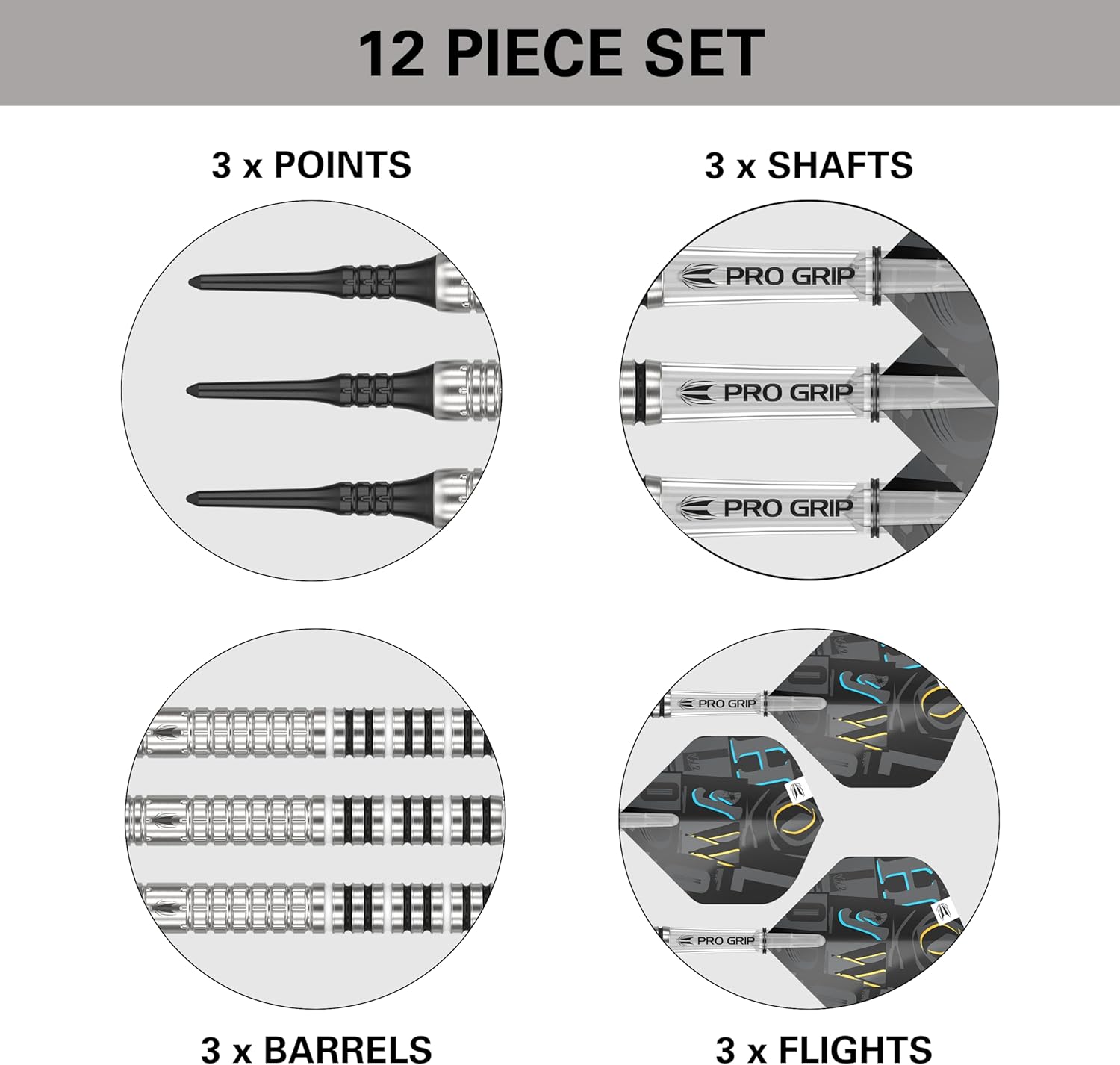 Target Darts Chris Dobey G1 19G 90% tungsteno punta suave juego de dardos