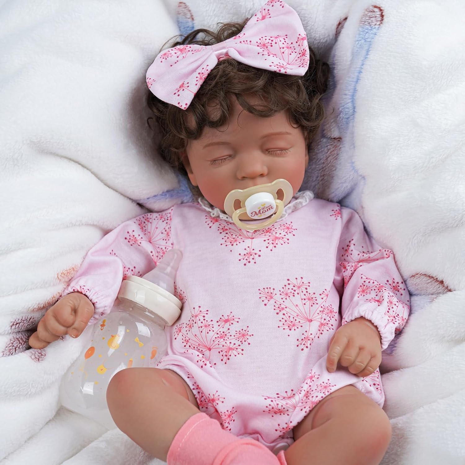 BABESIDE Muñecas realistas de bebé Reborn Black Nate, de 17 pulgadas, suaves, de cuerpo completo, realistas, muñecas de bebé recién nacidas, muñecas
