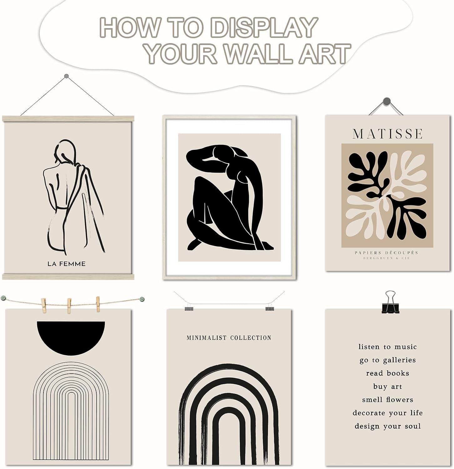 Matisse – Pósteres para estética de habitación, póster abstracto minimalista de pared, impresiones artísticas de pared de Matisse, carteles de