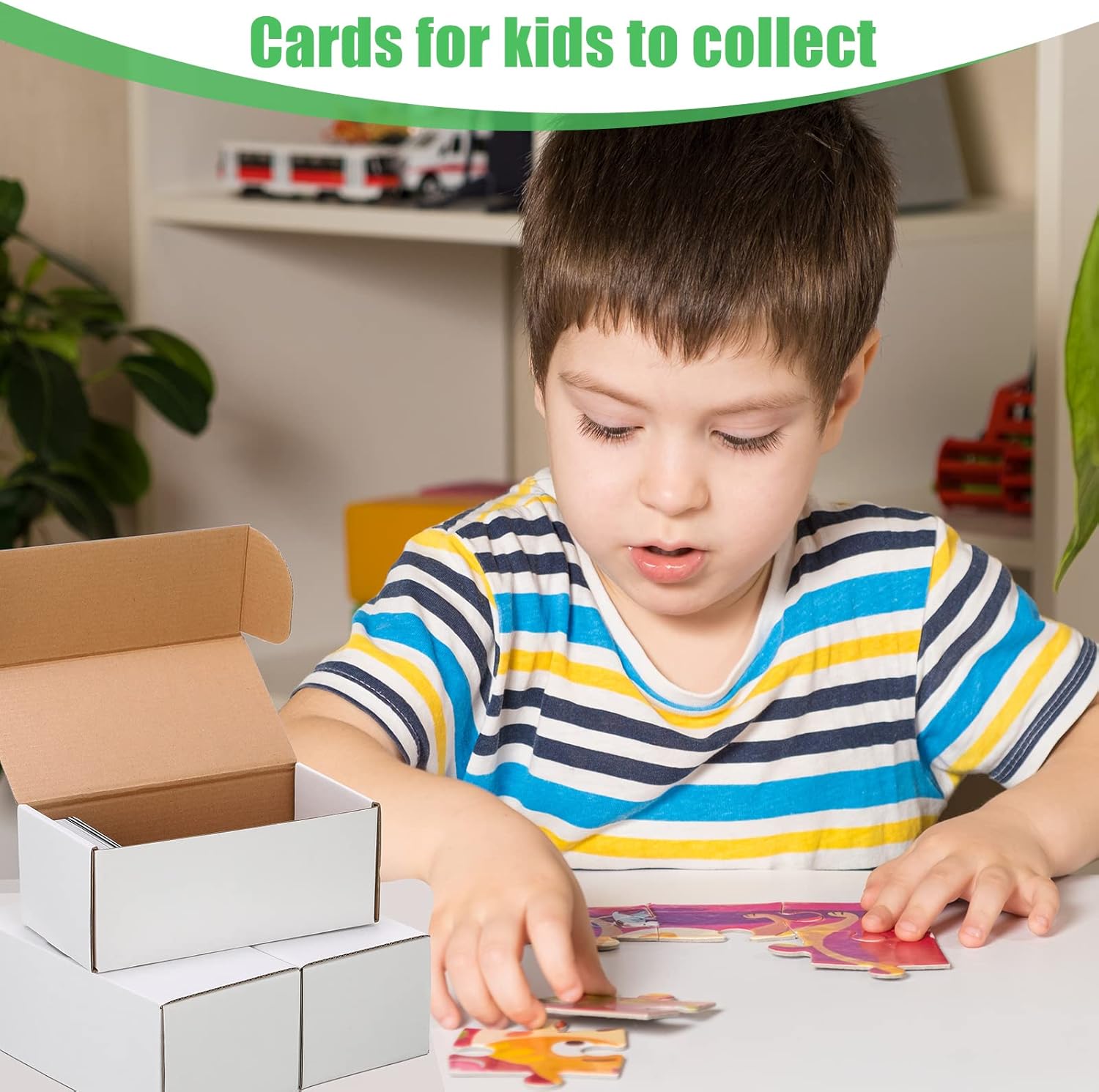 30 unidades de 400 unidades de cajas de almacenamiento de tarjetas de intercambio de cartón, caja de almacenamiento de tarjetas de béisbol