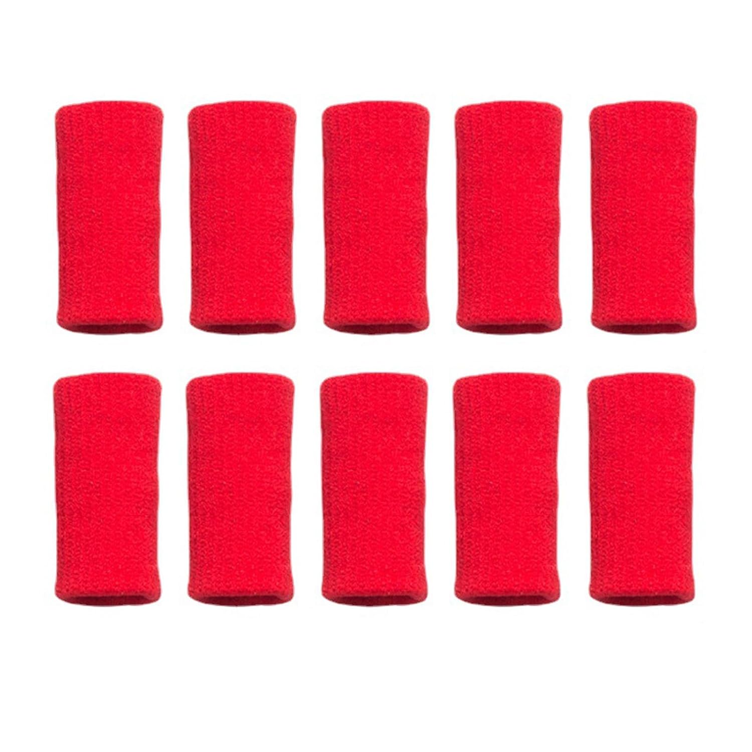 Zittop 10 fundas para dedos, protector de soporte de férula para el pulgar, cinta elástica transpirable para dedos de gatillo, ayuda deportiva,