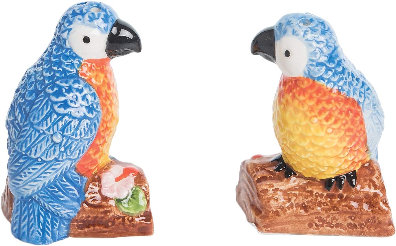 Beachcombers Set de sal y pimienta de loro multicolor
