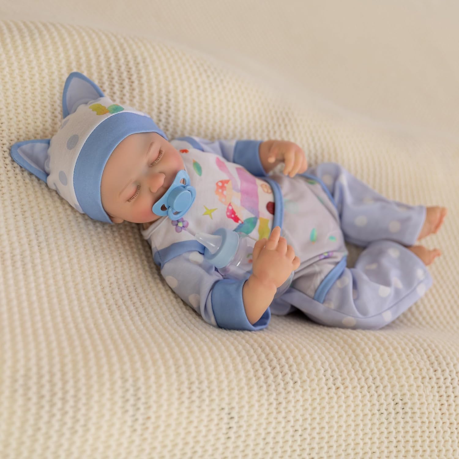 Muñecas realistas de bebé Reborn  Muñeca sonriente realista de 18 pulgadas con cuerpo de vinilo, regalo de Navidadcumpleaños para niños a partir de