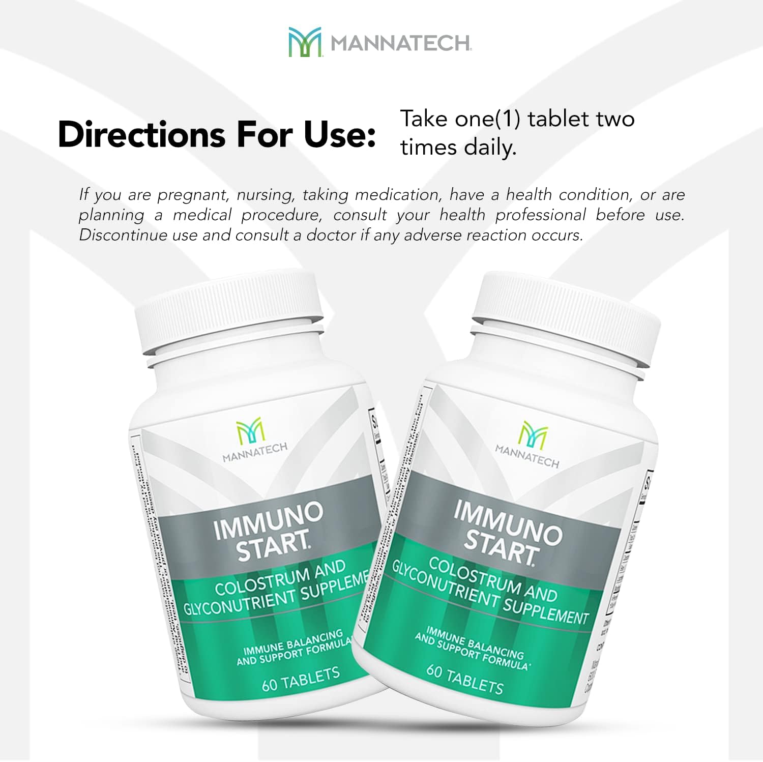 Mannatech Suplemento ImmunoSTART apoya la respuesta inmunitaria natural del cuerpo 60 tabletas formuladas para el equilibrio inmunológico y el apoyo