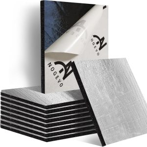 Alfombrilla de amortiguamiento de sonido de coche de 236 mil 10 pies cuadrados, espuma de celda cerrada y fibra de vidrio, material de aislamiento Alfombrilla de amortiguamiento de sonido de coche de 236 mil 10 pies cuadrados, espuma de celda cerrada y fibra de vidrio, material de aislamiento