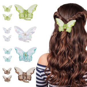 12 pinzas para el cabello de mariposa transparentes, pinzas acrílicas para cabello grueso, delgado y mediano, antideslizantes, pinzas de mariposa 12 pinzas para el cabello de mariposa transparentes, pinzas acrílicas para cabello grueso, delgado y mediano, antideslizantes, pinzas de mariposa