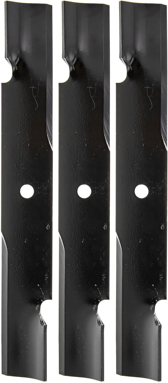 CUB CADET 00050125 – Cuchillas de cortacésped de 18 pulgadas G1236 G1336 G1436 G1752 H1536 H1952 de área amplia, paquete de 3 unidades
