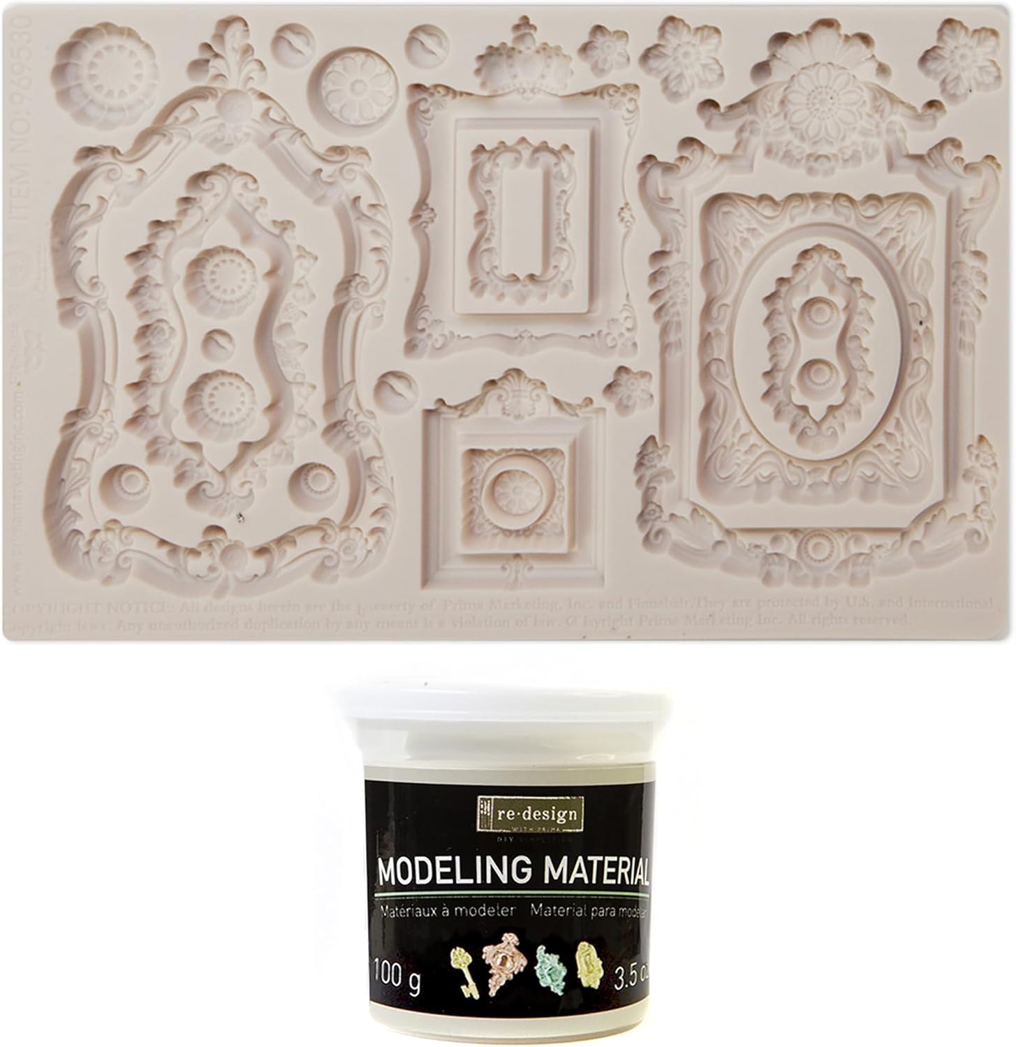 Prima Marketing – Finnabair Ornate Frames Silicone Mold Mould and Modeling Material