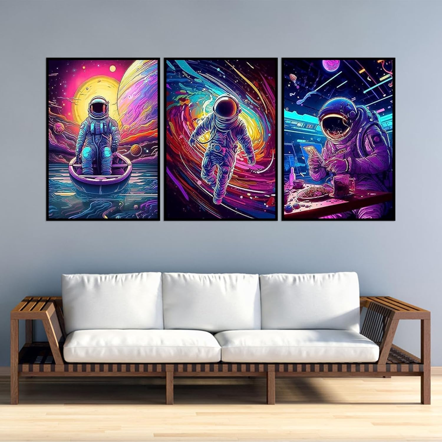 Paquete de 3 kits de pintura de diamantes para adultos, pintura artística de diamantes grandes 5D, arte y manualidades con diamantes de imitación de