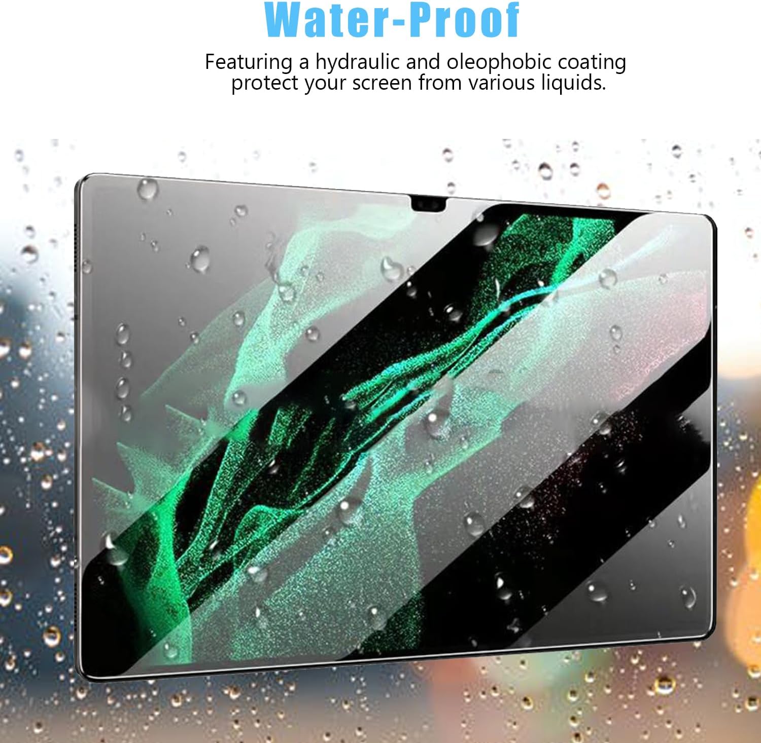 Paquete de 2 protectores de pantalla de vidrio templado de 10.9 pulgadas para Galaxy Tab S9 FE, película de vidrio templado, dureza 9H, compatible